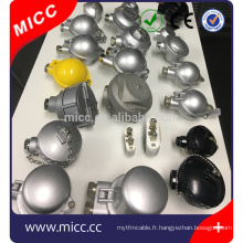 MICC types de tête de thermocouple de boîte de raccordement d&#39;alliage d&#39;aluminium-IP65